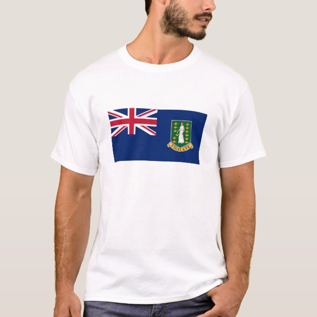 Flagge der Britischen Jungfrau T-Shirt (Vorderseite)