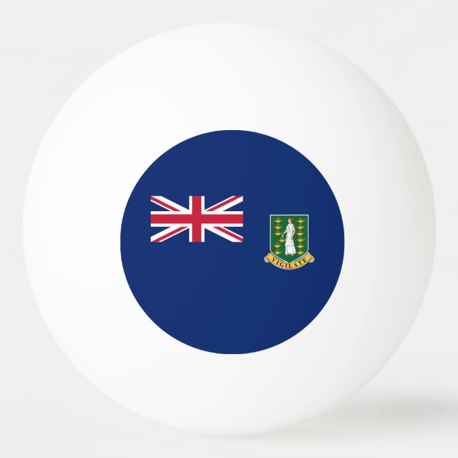 Flagge der Britischen Jungfrau Tischtennisball (Rückseite)