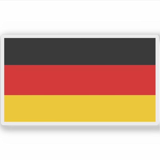 Flagge der Bundesstaatlichen Republik Deutschland Aufkleber (Vorderseite)