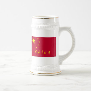 Flagge der China Bierglas