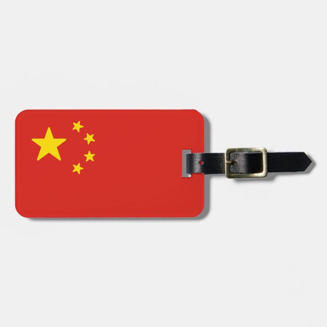 Flagge der China Gepäckanhänger (Vorderseite horizontal)