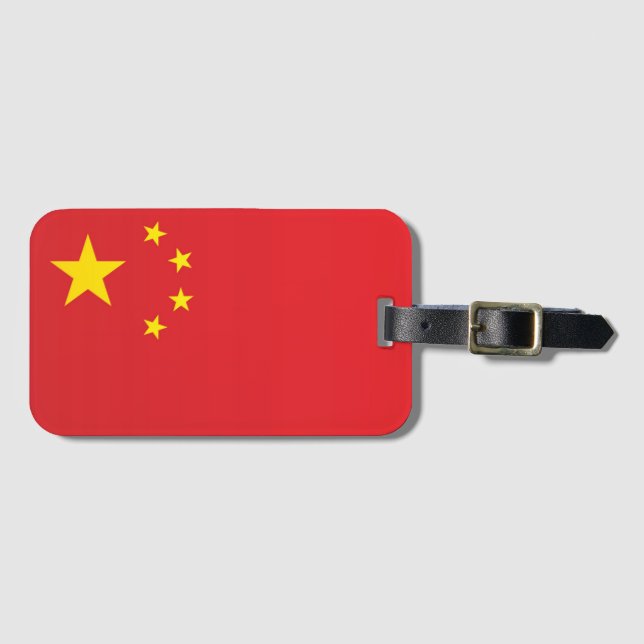Flagge der China Gepäckanhänger (Vorderseite (Horizontal))