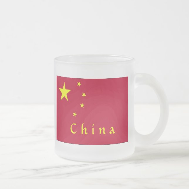 Flagge der China Mattglastasse (Rechts)