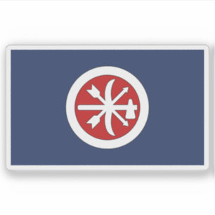 Flagge der Choctaw-Brigade, USA Aufkleber