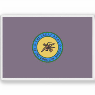 Flagge der Choctaw-Nation und -Stamm, USA Aufkleber