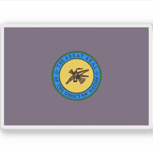 Flagge der Choctaw-Nation und -Stamm, USA Aufkleber (Vorderseite)