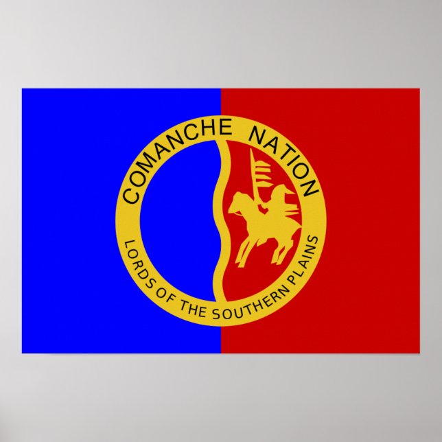 Flagge der Comanche-Nation Poster (Vorne)