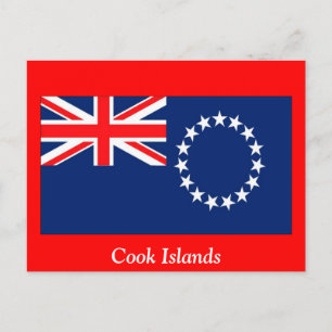 Flagge der Cookinseln Postkarte