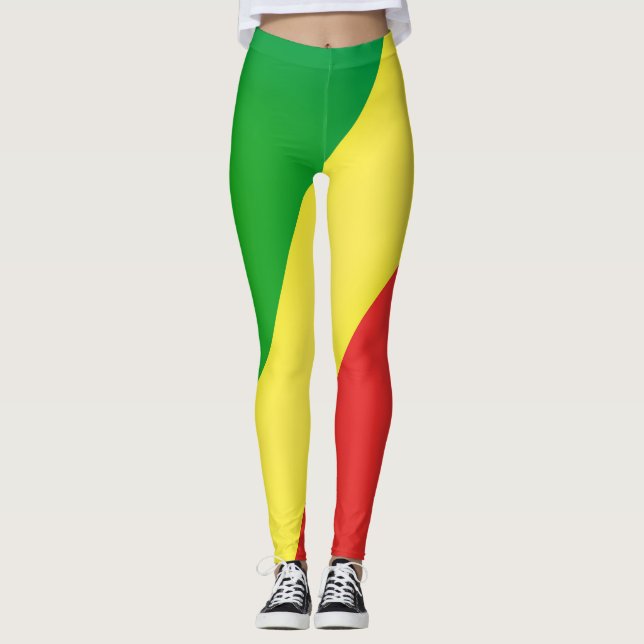 Flagge der coolen Republik Kongo Leggings (Vorderseite)
