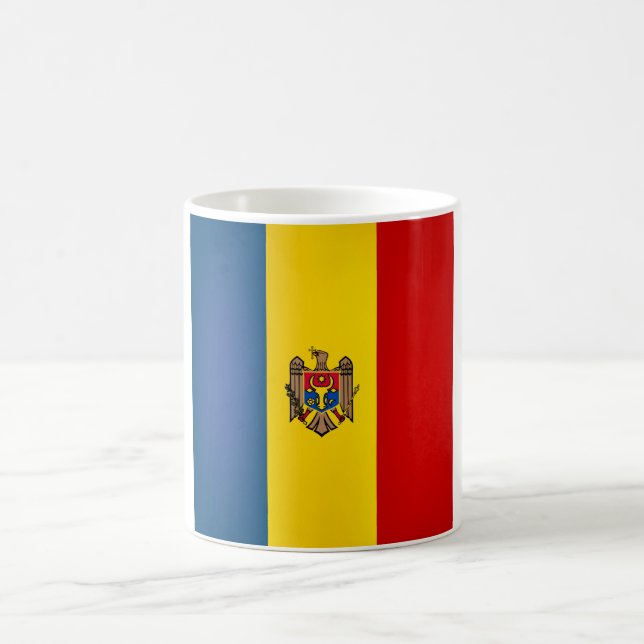 Flagge der coolen Republik Moldau Kaffeetasse (Mittel)