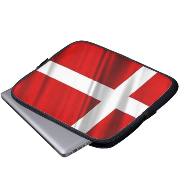 Flagge der Dänemark-Neopren-Laptop-Hülse Laptopschutzhülle (Vorne Knopf)