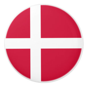 Flagge der dänischen Keramik Knob Keramikknauf