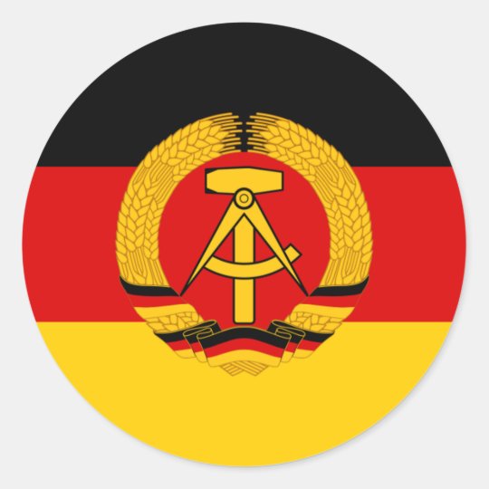 DDR-Fahne 3 Aufkleber-Postkarten 