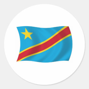 Flagge der Demokratischen Republik Kongo Aufkleber