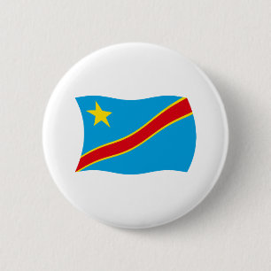 Flagge der Demokratischen Republik Kongo Button