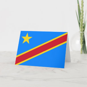 Flagge der Demokratischen Republik Kongo Karte