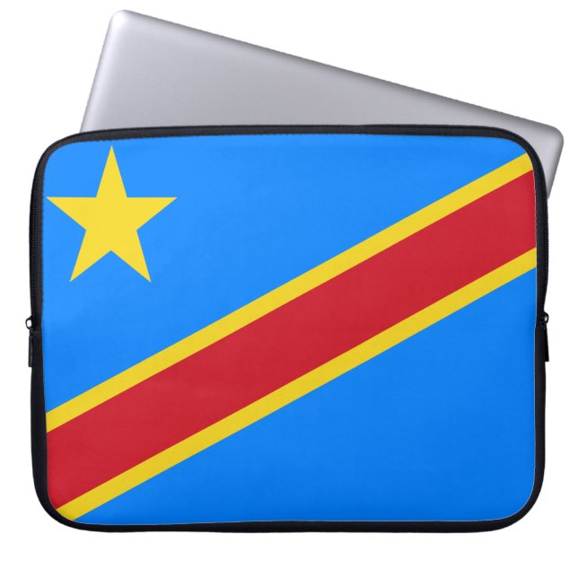 Flagge der Demokratischen Republik Kongo Laptopschutzhülle (Vorderseite)