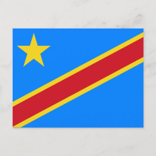 Flagge der Demokratischen Republik Kongo Postkarte