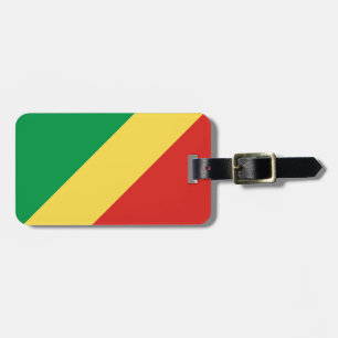 Flagge der die Republik Kongo einfachen Gepäckanhänger