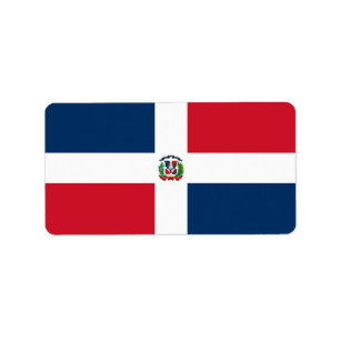 Flagge der Dominikanischen Republik Adressaufkleber