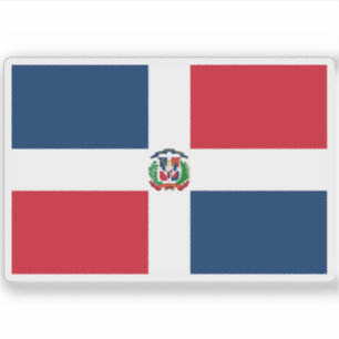 Flagge der Dominikanischen Republik Aufkleber