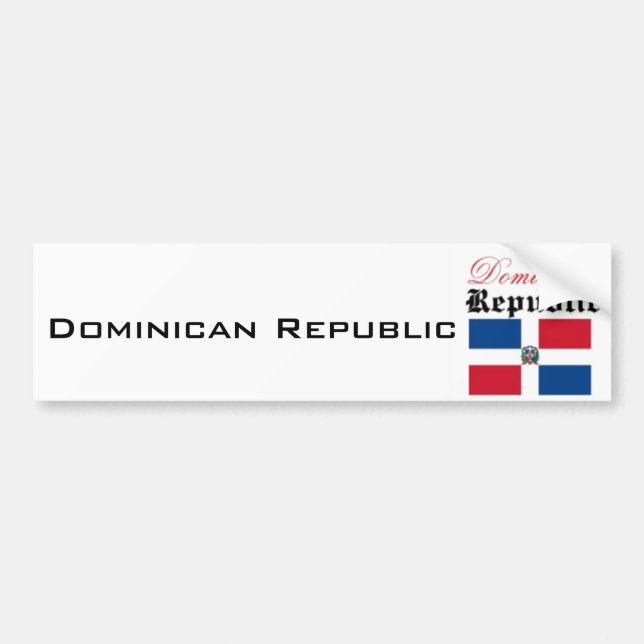 Flagge der Dominikanischen Republik Autoaufkleber (Vorne)