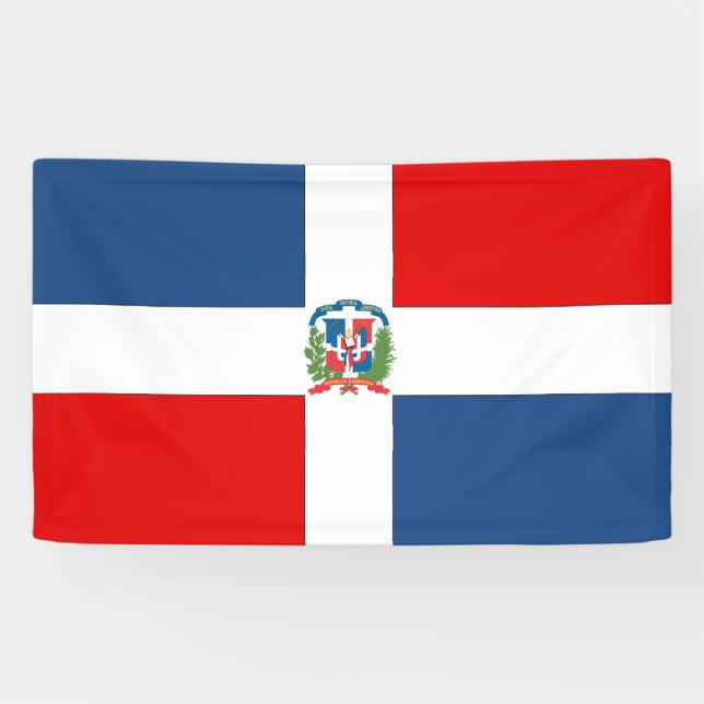 Flagge der Dominikanischen Republik Banner (Horizontal)