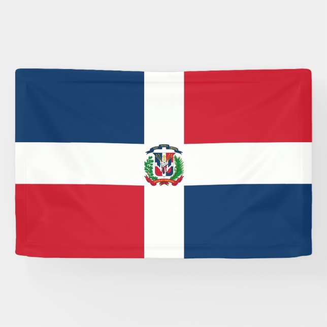 Flagge der Dominikanischen Republik Banner (Horizontal)