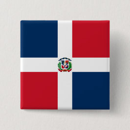 Flagge der Dominikanischen Republik Button
