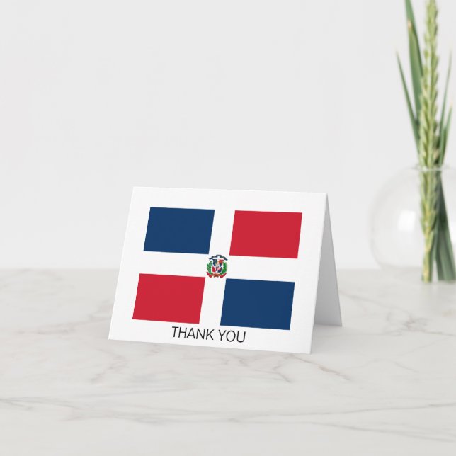 Flagge der Dominikanischen Republik Dankeskarte (Vorderseite)