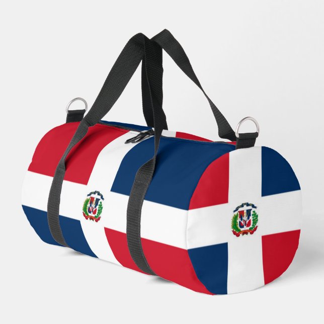 Flagge der Dominikanischen Republik Duffle Bag (Linke Seite)