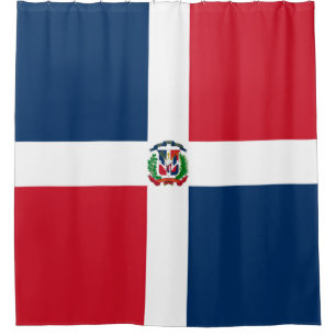 Flagge der Dominikanischen Republik Duschvorhang