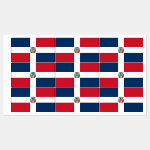 Flagge der Dominikanischen Republik Etiketten