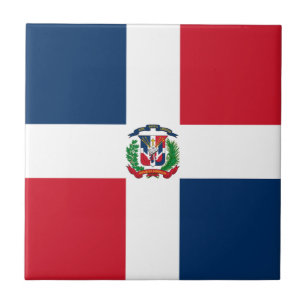 Flagge der Dominikanischen Republik Fliese