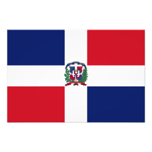 Flagge der Dominikanischen Republik Fotodruck