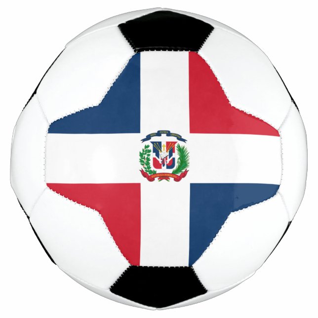 Flagge der Dominikanischen Republik Fußball (Vorderseite)