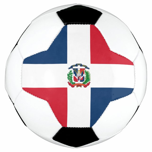 Flagge der Dominikanischen Republik Fußball (Vorderseite)