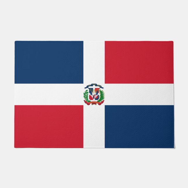 Flagge der Dominikanischen Republik Fußmatte (Vorderseite)