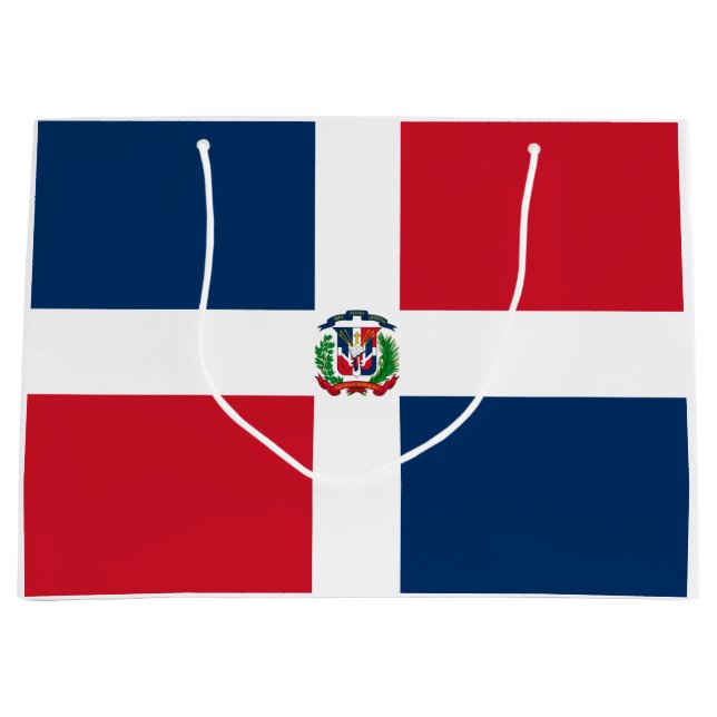 Flagge der Dominikanischen Republik Große Geschenktüte (Vorderseite)