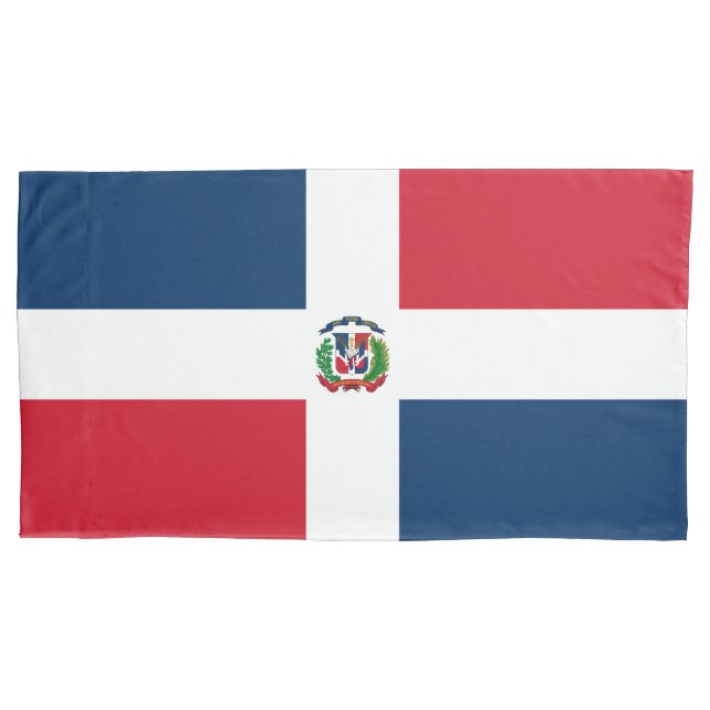 Flagge der Dominikanischen Republik Kissenbezug (Vorderseite)