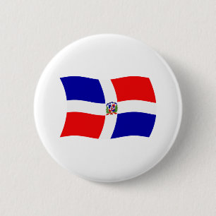 Flagge der Dominikanischen Republik Knopf Button