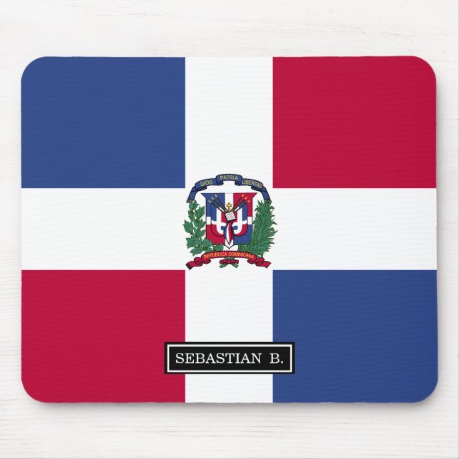 Flagge der Dominikanischen Republik Mousepad (Vorne)