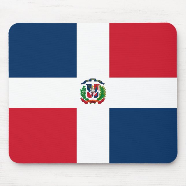 Flagge der Dominikanischen Republik Mousepad (Vorne)
