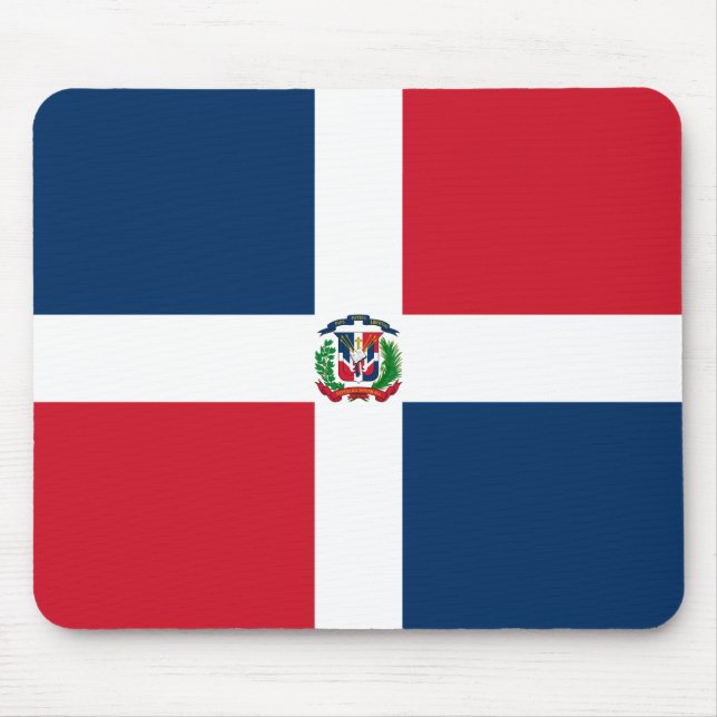 Flagge der Dominikanischen Republik Mousepad (Vorne)