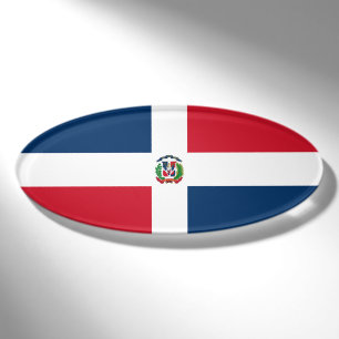 Flagge der Dominikanischen Republik Namenschild