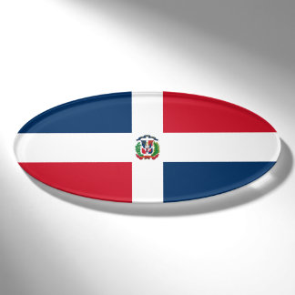 Flagge der Dominikanischen Republik Namenschild