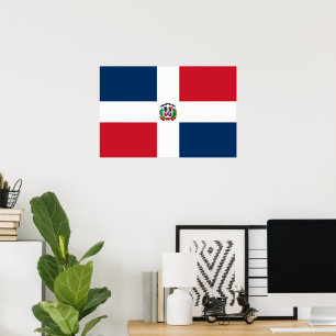 Flagge der Dominikanischen Republik Poster