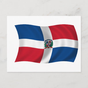 Flagge der Dominikanischen Republik Postkarte