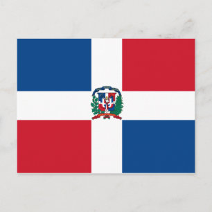 Flagge der Dominikanischen Republik Postkarte