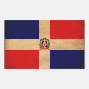 Flagge der Dominikanischen Republik Rechteckiger Aufkleber